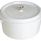 Thumbnail image #2 for Zwilling J.A. Henckels Staub® 1004222 Round Enameled Cast Iron Dutch Oven, 7 qt, White, Induction Ready, with Cover