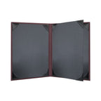 Thumbnail image #2 for Risch Iridescent IRI-4V 8.5X11 Padded Shimmer Faux-Leather Menu Cover, 8-1/2 x 11, Booklet, 4-View Case of 25
