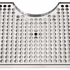 Thumbnail image #5 for Micro Matic USA DP-734D Surface Mount Stainless Steel Drip Tray Trough, 18 x 9 Inches, Perforated Screen, 1/2-Inch Drain