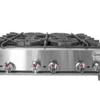 Thumbnail image #1 for Connerton CHP-848 Commercial Gas Countertop Hotplate, 8 Burners, Stainless Steel, 48"W x 27"D, Manual Controls