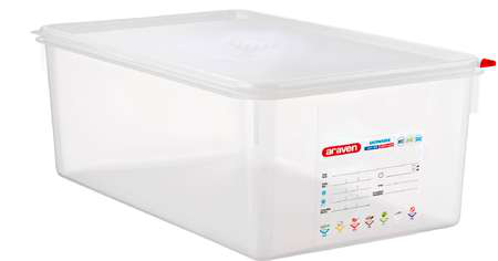 Product image #2 for Araven Gastronorm GN 1/1 29.6 Qt Clear Polypropylene Food Storage Container with Airtight Lid