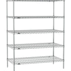 Thumbnail image #1 for Metro Super Erecta SE-2436C-63-S5 Wire Stationary Starter Shelving Unit, 36"W x 24"D x 63"H, 5 Shelves, Chrome