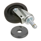Thumbnail image #1 for AllPoints Foodservice Parts & Supplies Metro 262922 5-Inch Rubber Swivel Stem Caster, 250 lb Capacity, Without Brake