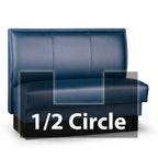 Thumbnail image #1 for JustChair Manufacturing JBSB-USP-HC-42-GR3 Half-Circle Upholstered Banquette Booth with 2 Corners, 42"H