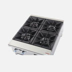 Thumbnail image #1 for Hurakan by Equip.me HKN-XRCG24-4W 24-Inch 4-Burner Countertop Gas Hot Plate, Natural Gas/Convertible LPG, Stainless Steel, with Legs