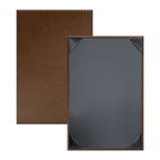 Thumbnail image #1 for Risch Chesterfield CH-1V 5.5X8.5 Padded Single-View Faux-Leather Ostrich-Texture Menu Cover, 5-1/2" x 8-1/2" Case of 25