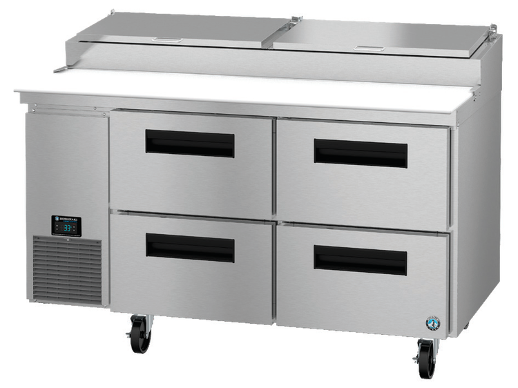 Product image #6 for Hoshizaki Steelheart 60-Inch Two-Section Pizza Prep Table with Drawers and Self-Contained Refrigeration