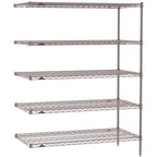 Thumbnail image #1 for Metro Super Erecta SE-2142K4-63-A5 Add-On Wire Shelving Unit, 42"W x 21"D x 63"H, 800 lb. capacity per shelf, 2000 lb. capacity per unit, 1" shelf