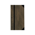 Thumbnail image #1 for Risch Chicago CMBFF-WOOD 4.25X11 Wood Menu Cover, 4-1/4 x 11 in, Hardback 3-Hole Binder with Black Screwposts Case of 25