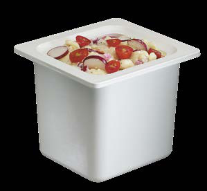 Product image #2 for Chill-It 1/6 Size White Refrigerant-Filled Chilled Food Pan, 6-Inch Deep