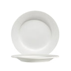 Thumbnail image #1 for CAC China Lincoln 101-9 Porcelain Plate, 9-1/4-Inch Round, Rolled Edge, Bone White Case of 2 Dozen