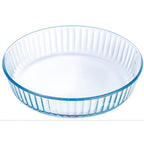 Thumbnail image #1 for Kadra Kitchenware Simax SX-6566 Round Glass Pie Dish, 10.25 in, 2.25 qt Case of 6