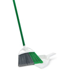 Thumbnail image #1 for Libman Commercial 206 Angle Broom with Steel Handle and Snap-On Dustpan, Green Case of 4