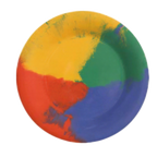 Thumbnail image #1 for G.E.T. GET WP-12-CE . . Melamine Dinner Plate, 12" Round, Wide Rim, Diamond Celebration Design 1 Dozen