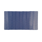 Thumbnail image #1 for G.E.T. Jewel - EGS M12347RC-LAP GN 1/3 Rectangular Melamine Food Display Tray, 12-3/4" x 7" x 3/4", White with Lapis Decal Case of 3
