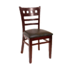 Thumbnail image #1 for ATSMFG ATS AT&S-563 MFG Stackable Beech Wood Side Chair, Ladder Back with Square Cut-Outs Case of 2