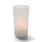 Thumbnail image #1 for Hollowick/Steelite Cafe Cylinder SCH400SL Glass Votive Lamp, Satin Linen, 4-3/4"H x 2-3/4" Diameter