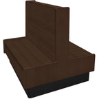 Thumbnail image #1 for Oak Street Aristocrat ARST-7242-DBL-WSWB Double Booth, 72"L x 42"H, Oak Construction, Wood Back & Seat