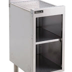 Thumbnail image #5 for Perlick Corporation Top Shelf TS12SC 12-Inch Wide Freestanding Underbar Storage Cabinet with Pitched Drainboard Top, Stainless Steel