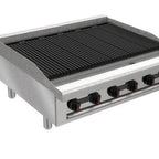 Thumbnail image #2 for Venancio USA Elite Series R36CT-36C 36" Gas Countertop Radiant Charbroiler with Cast Iron Grates and Manual Controls