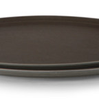 Thumbnail image #1 for Concasse MCCHA2227 Non-Slip Oval Tray, Brown Plastic, 22" x 27" Case of 6