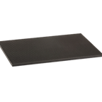 Thumbnail image #1 for TableCraft 1218BK Rubber Bar Service Mat, 12" x 18", Black, Dishwasher Safe Case of 12
