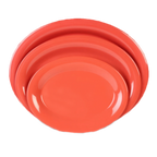 Thumbnail image #1 for Thunder Group CR212RD Oval Melamine Platter, 12 x 9 in, Orange Case of 4 Dozen