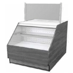 Thumbnail image #1 for RPI Industries Stratus SCRFC72R-SSI 72" Self-Contained Open-Air Refrigerated Display Work Station with 1 Glass Shelf and Stainless Steel Deck
