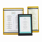 Thumbnail image #1 for Cal-Mil 2034-811-14 Menu Board with Flex Bands, Natural, for 8-1/2" x 11" Cards Case of 6