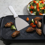 Thumbnail image #2 for New Star Foodservice Inc. 38347 Pan Scraper, 4-3/8 x 3-1/8 in Flexible Stainless Steel Blade, White Plastic Handle Case of 144