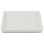 Thumbnail image #2 for JB Prince R414 9 Square Porcelain Plate, 3-1/2", White, Narrow Rim