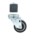 Thumbnail image #1 for BK Resources 3SBR-4RA-PLY Swivel Stem Caster, 2" Expanding Stem, 3" Polyolefin Wheel, 300 lb Capacity