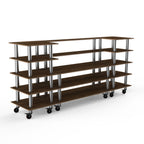 Thumbnail image #1 for Steelite International Mogogo, Modular MGCMLB04WSXW Modular Bread & Pastries Station, 5-Tier, 130"W x 29-1/2"D x 60-1/2"H