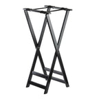 Thumbnail image #1 for TableCraft Products 11520 Tray Stand, Rubberwood, Black, 18" x 17" x 38"