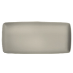 Thumbnail image #1 for Vertex China Elements E-R39-S Rectangular China Plate, 8-1/2" x 3-3/4", Stone Matte Gray, Coupe Rim Case of 2 Dozen