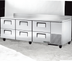 Thumbnail image #5 for True Deep Work Top Refrigerator, 3-Section, 6-Drawer, 93-1/4-Inch, Stainless Steel