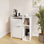Thumbnail image #2 for Flash Furniture NAN-17300-WH-GG Mini Fridge Bookshelf, 2 Shelves, Wood, White