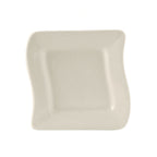 Thumbnail image #1 for Tuxton China Accessories BEZ-063C Wave Plate, 6.375"W x 6.375"D x 0.88"H, vitrified china, stackable, chip resistant, microwave, dishwasher 1 Dozen