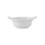 Thumbnail image #1 for Tuxton China Linx GLP-300 Porcelain Mini Casserole Dish, 8 oz., 4-3/4" Round, with Two Lug Handles 1 Dozen