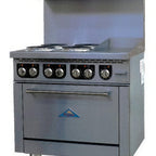 Thumbnail image #1 for Comstock-Castle CS-ER36-12G-208 36" Electric Restaurant Range with 4 Hotplates, 12" Griddle and Standard Oven