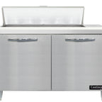 Thumbnail image #1 for Continental Refrigerator Designer Line D48N10 48-Inch Two-Section Sandwich Prep Table, 2 Doors, 10-Pan Top, Front-Breathing