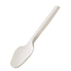 Thumbnail image #1 for Tableware Solutions USA Q2043.S Disposable Compostable Teaspoon, 3-9/10 in, White Case of 100