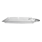 Thumbnail image #1 for Cal-Mil IP252 Clear Acrylic Rectangular Ice Display Pan, 48"W x 24"D x 4"H, Built-In Threaded Brass Drain and Hose