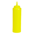 Thumbnail image #1 for TableCraft Products 112M 12 oz Yellow Mustard Squeeze Bottle with Cone Tip Case of 36