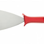 Thumbnail image #1 for AMPTO 2769/10 Stainless Steel Dough Scraper with Red Ergonomic Handle, 4"W x 5"D