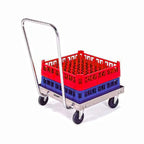 Thumbnail image #1 for Lakeside Manufacturing 452 Dish & Glass Rack Dolly, Platform, Push Handle, Single Stack, for 20 x 20 in Racks, Stainless Steel