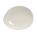 Thumbnail image #1 for Tuxton China AMU-650 Ceramic Ellipse Plate, 8-1/2 x 6-7/8 x 1-3/8 in, Rolled Edge, Pearl White Case of 2 Dozen