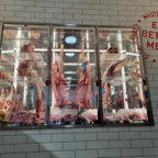 Thumbnail image #1 for Oscartek Gala GALA RM770BW Red Meat Refrigerated Display Case, Back Window, 31-Inch, Glass Sides, Triple-Pane Glass Door