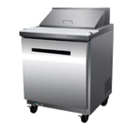 Thumbnail image #1 for Maxximum Maxx Cold MXCR29SHC 29-Inch 1-Door Sandwich & Salad Prep Table, 8-Pan Top, Stainless Steel Exterior