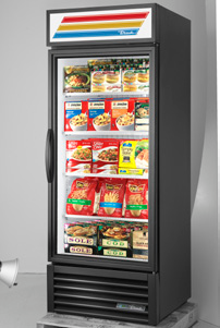Product image #6 for True 30-Inch One-Section Glass Door Freezer Merchandiser with Hinged Door